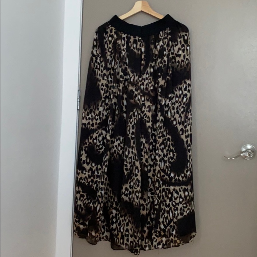White House black market maxi leopard print skirt